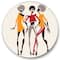 Designart - African American Women Silhouettes II - Modern Metal Circle Wall Art